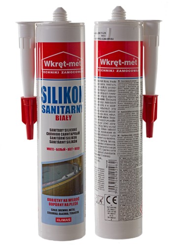 Vysoko kvalitný biely sanitárny silikónový tmel Veľký skrutkovač, 310 ml