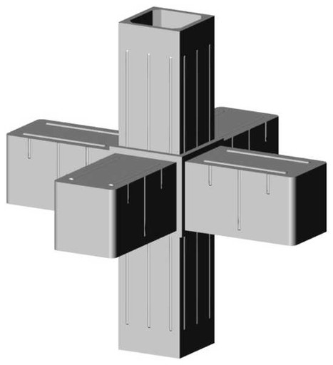 Plastová spojka 30x30x2, 3D6 V30 X2