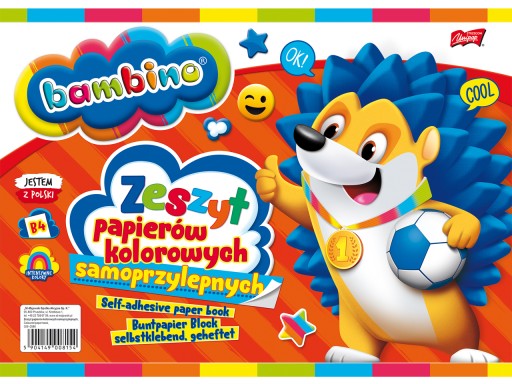 BAMBINO Zápisník samolepiacich papierov 8 farieb B4 INTENZÍVNE farby
