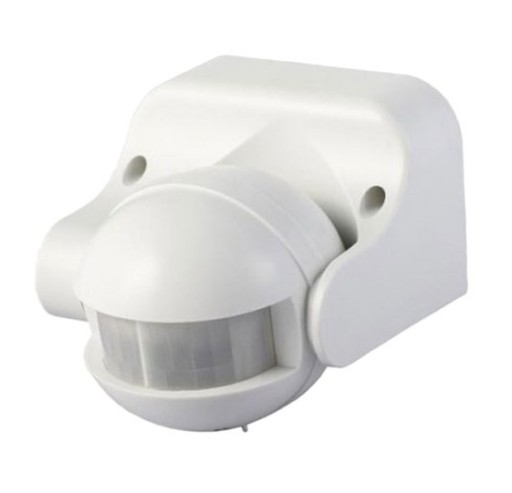 Pohybový a súmrakový senzor pre LED 180 stupňov biela IP44