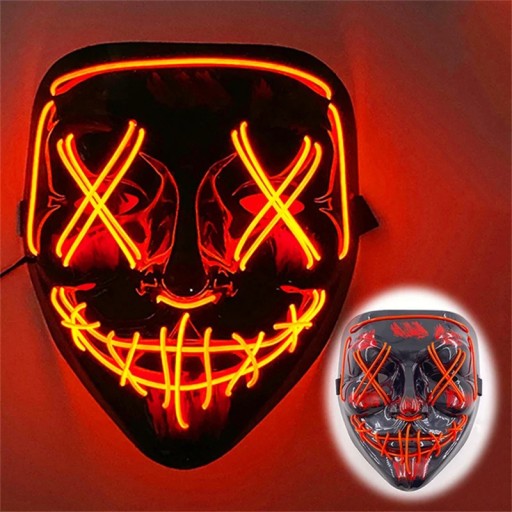 LED MASKA SVIETIACA LED HALLOWEEN PURGE PARTY