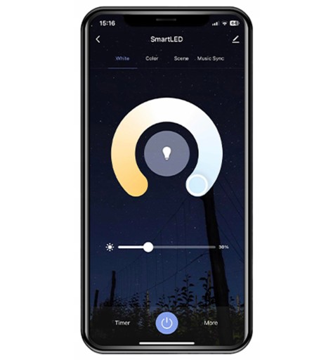 GU10 RGB CCT + White WiFi TUYA SMART inteligentná halogénová LED žiarovka