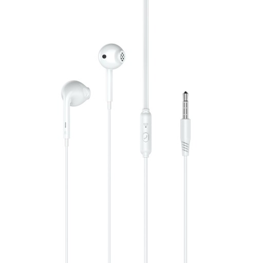 XO káblové slúchadlá EP28 jack 3,5 mm do uší biele