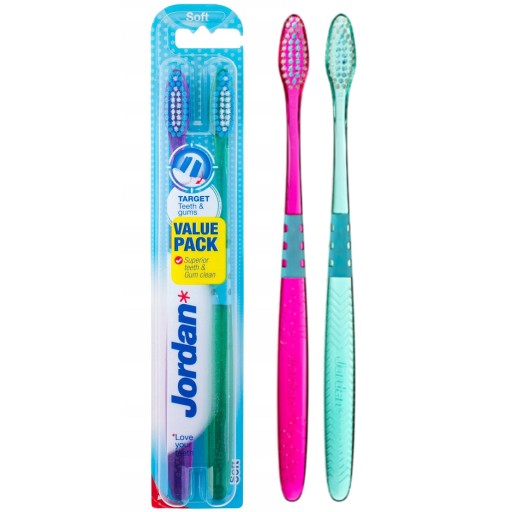 2 ručné zubné kefky Jordan Target Teeth Soft