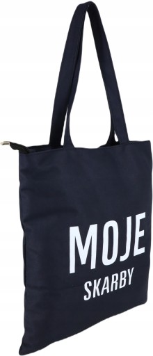 MOJE POKLADY Nákupná taška Čierna