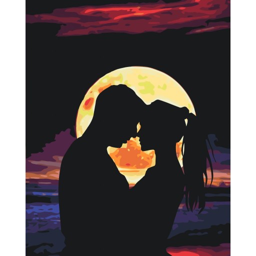 DIAMANTOVÁ MOZAIKA DIAMANTOVÁ VÝŠIVKA PÁR V LOVE 40X30CM
