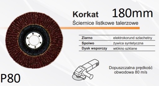 Lamelový kotúčový brúsny kotúč 180mm P80