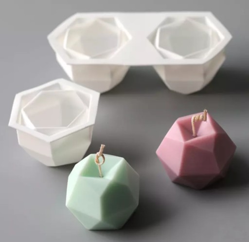 SILIKÓNOVÁ MOLKA NA VÝROBU GEOMETRICKÝCH SVIEČOK SADA 3
