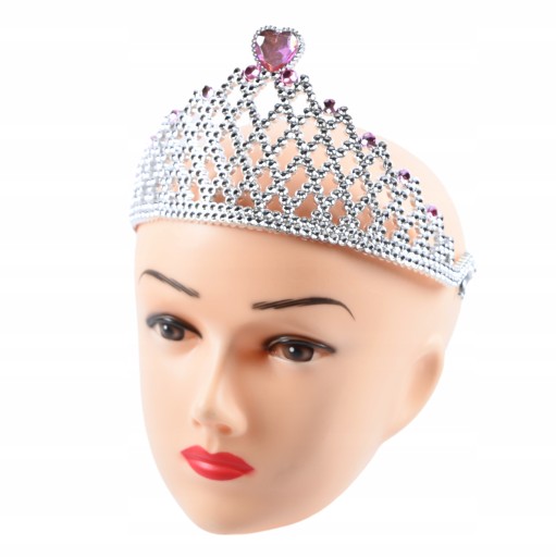 STRIEBORNÁ QUEEN'S DIADEM TIARA ČELENKA KRÁĽOVSKÁ KORUNKA RÔZNE FARBY