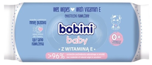 Bobini Baby vlhčené obrúsky s vitamínom E 60 kusov