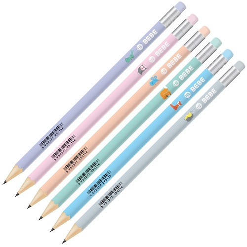 HB ceruzka s gumou BBI Kids Pastel