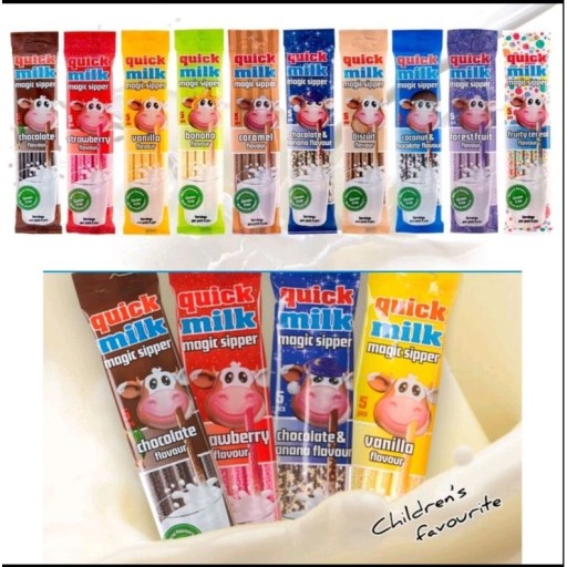 QUICK MILK - mliečne trubičky s príchuťou banán 30G