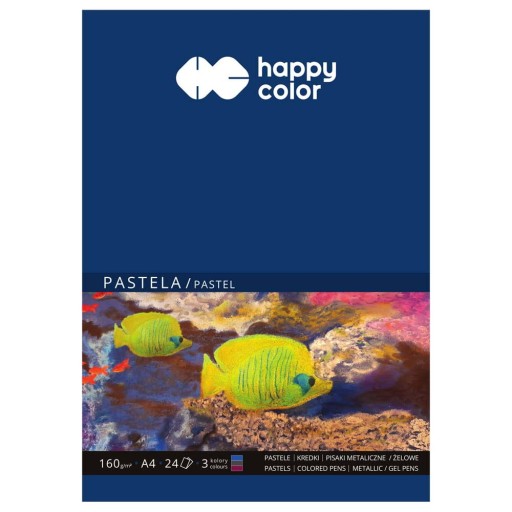 Happy Color pastelový blok A4 160g 24 listov Farby