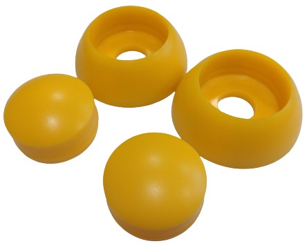 Dvojdielny kryt na skrutku M12 YELLOW