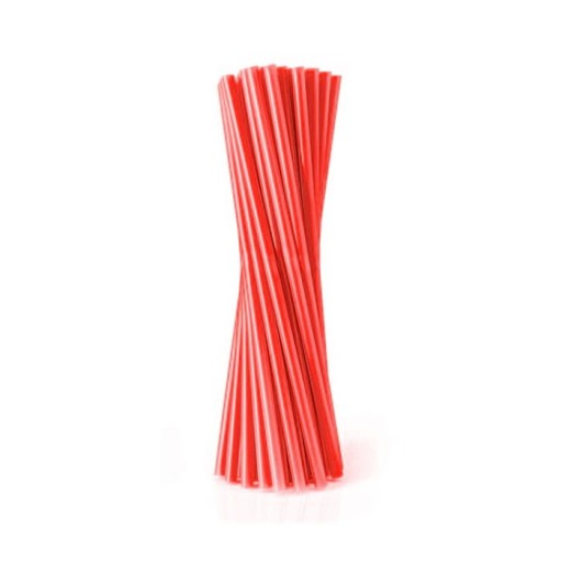 PAPIEROVÉ SLAMKY NA NÁPOJE 19CM ČERVENÉ 10KS