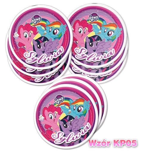 12ks nálepiek PONY + MENO ZADARMO
