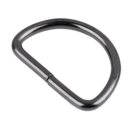 KOVOVÝ POLIČNÝ PRSTEŇ 20 mm TMAVÝ NIKEL