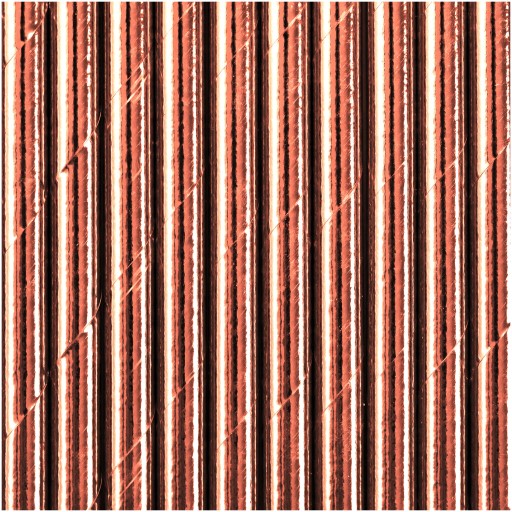 Papierové slamky 19,5 cm 10 ks Rose Gold 019R