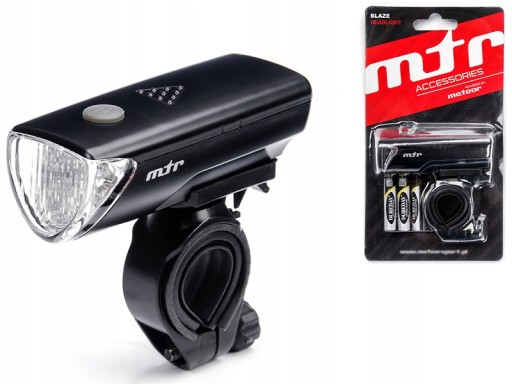 VODEODOLNÉ PREDNÉ SVIETIDLO NA BICYKEL NA RIADITEĽ 5 LED + BLAZE