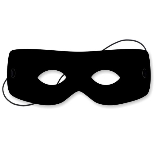 Papierová maska ZORRO čierna BAL karnevalová PARTY