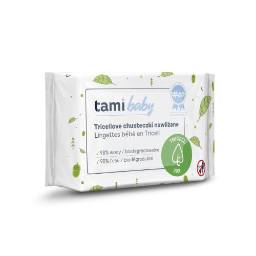 TAMI Baby Tricellove vlhčené obrúsky, 70 ks.