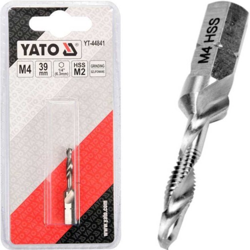 VŔTAČKA NA VŔTAČKY YATO M4 0,7 mm HEX 1/4 OCEL HSS