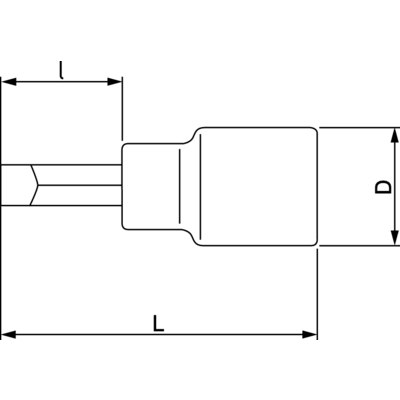 ZÁSUVKA BAHCO DRŽIAK 3/8 PRE PLOCHÉ SKRUTKY 6,4 mm