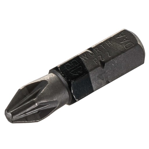 WURTH BIT HEAD CROSS PZ2 BLACK 1/4 25mm
