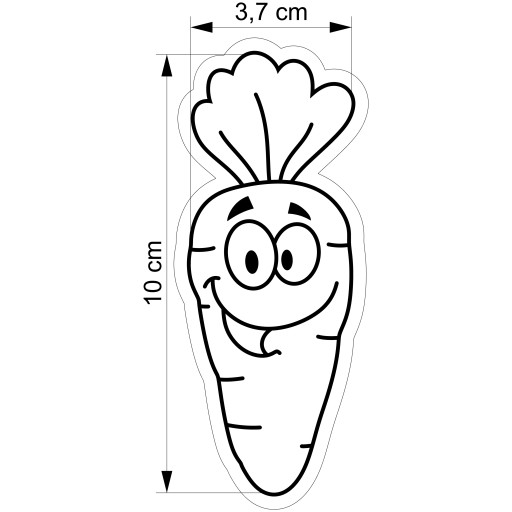 VEĽKONOČNÁ formička Vykrajovač na perníčky EASTER Mrkva 10cm