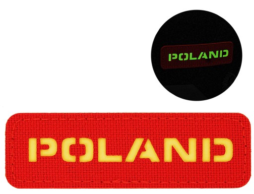 PATCH POLAND LASER suchý zips M-Tac 25x80 RED FLUO