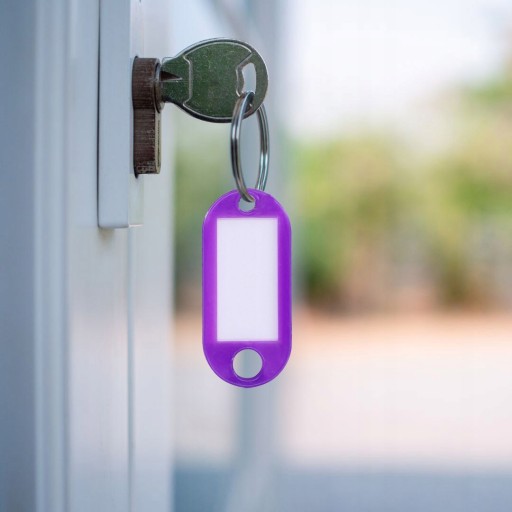 KEYRING sada ID odznakov, farebné prívesky, kľúčenky x100