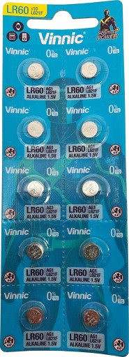 10x MINI BATERIE L621 LR60 AG1 1,5V 15mAh SET