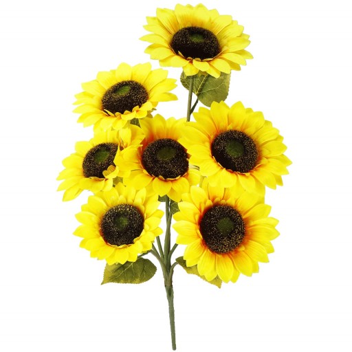 SLNEČNICA KYTICA SLNEČNIC UMELÝCH KVETIEK Vetvičky 57cm DO VÁZY 2ks