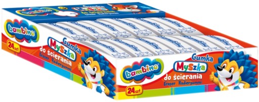 Jemná biela guma na myš Bambino