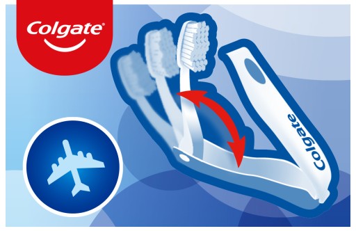 Skladacia zubná kefka COLGATE TRAVEL SOFT + ZDARMA