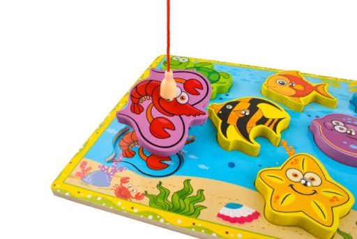 Drevené PUZZLE OCEAN FISH s magnetom PUZZLE