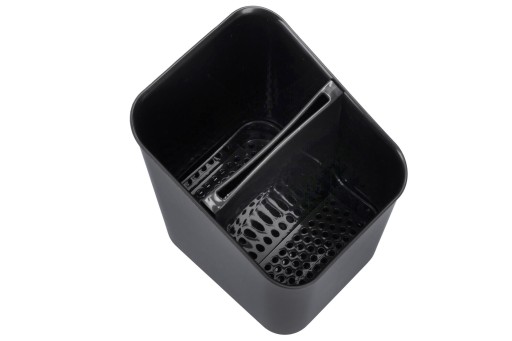 ČIERNY ZÁSOBNÍK NA PRÍBORY ORGANIZÁTOR A SUŠIČKA ODNÍMATEĽNÁ VLOŽKA 14x11x16 CM