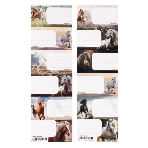 Nálepky nálepky na zošity STARPAK kone kone HORSES mix 6 kusov (536023)
