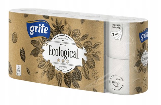 3-VRSTVOVÝ TOALETNÝ PAPIER 8 VALCOV GRITE