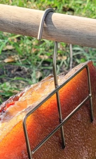 B-303 Trojitý udiarenský hák INOX na údenie slaninového tuku