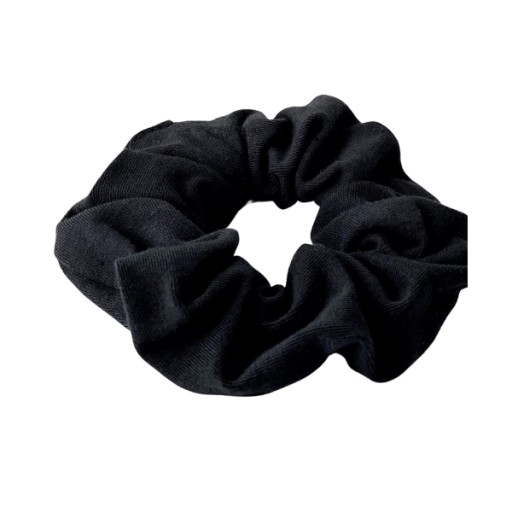 ANWEN Cotton Scrunchie - Čierna gumička do vlasov