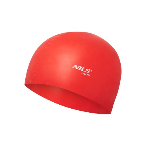 NQC ČERVENÁ SILIKÓNOVÁ ČIAPKA NA BAZÉN NILS AQUA