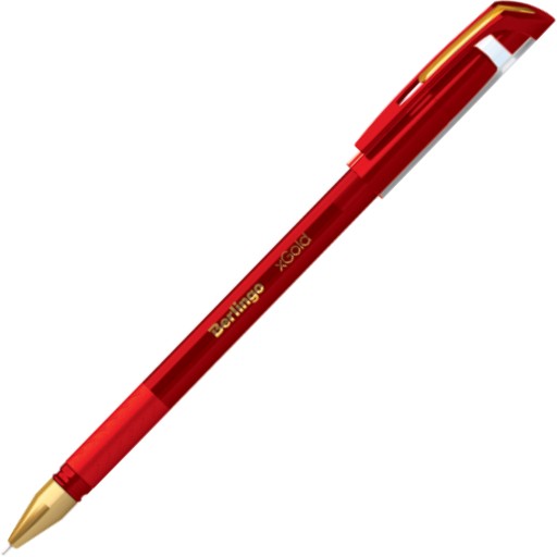 Berlingo guľôčkové pero s uzáverom, 0,7 mm, xGold, červené, 1 ks