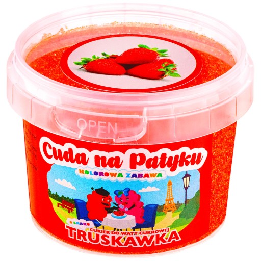 Cukrová vata farebný cukor do stroja s príchuťou JAHODA 100 g