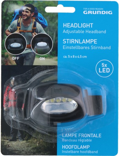 Čelovka 5 LED Čelovka Dielenské svetlo na bicykel na hlavu a čelo