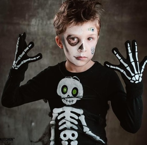 Rukavice Bones čierne na karnevalový karnevalový ples prestrojenie kostry