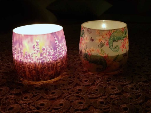 Vonná sviečka v skle BISPOL Aura 20H FLOWER JUNGLE