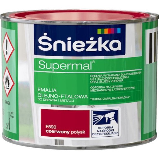 ŚNIEŻKA SUPERMAL OIL-PHTAL RED 0,2L