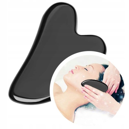 GUA SHA MASÁŽNY KAMEŇ NA TVÁR, OBSIDIÁNOVÁ DOSKA