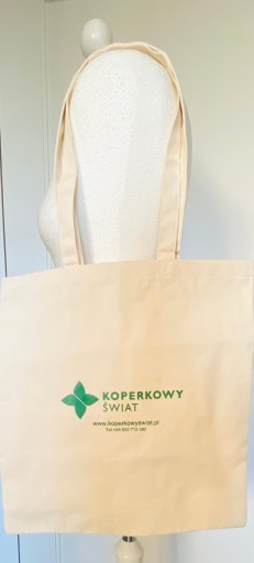 BAVLNENÁ NÁKUPNÁ TAŠKA s logom Koperkowy Świat